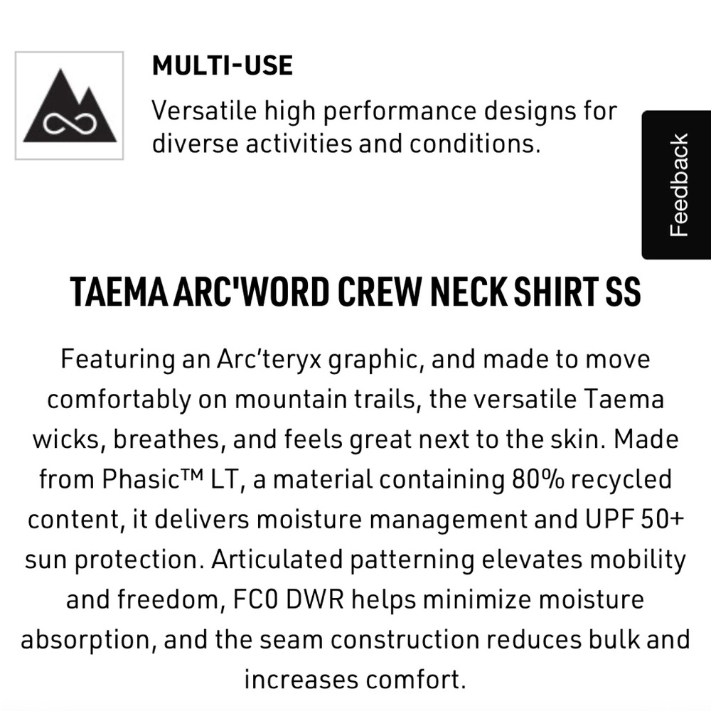 Arc’Teryx Taema Women’s Short Sleeve Shirt Bliss Heather Medium - Picture 5 of 8